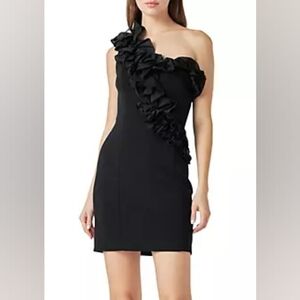 $140 NWT Endless Rose Asymmetrical Ruffle Stretch Mini Dress size Medium